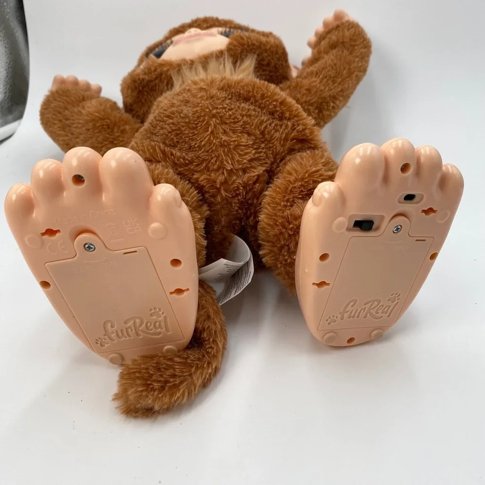 FurReal Peanut the Playful Monkey Interactive Plush Toy Hasbro 2024‎ Brown 15in